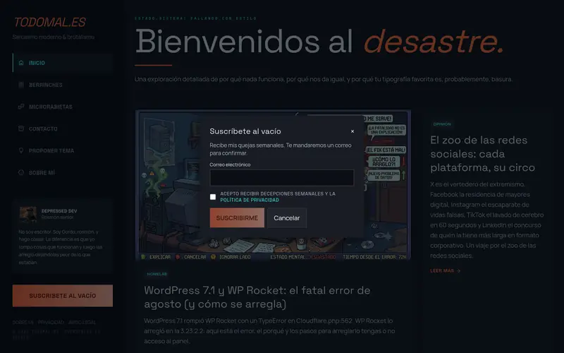 todomal.es, portada