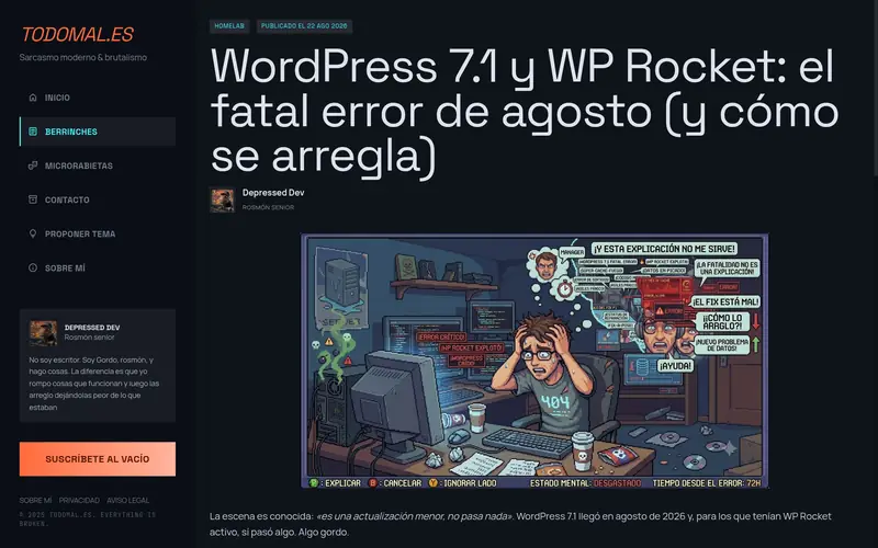 todomal.es, artículo con comentarios